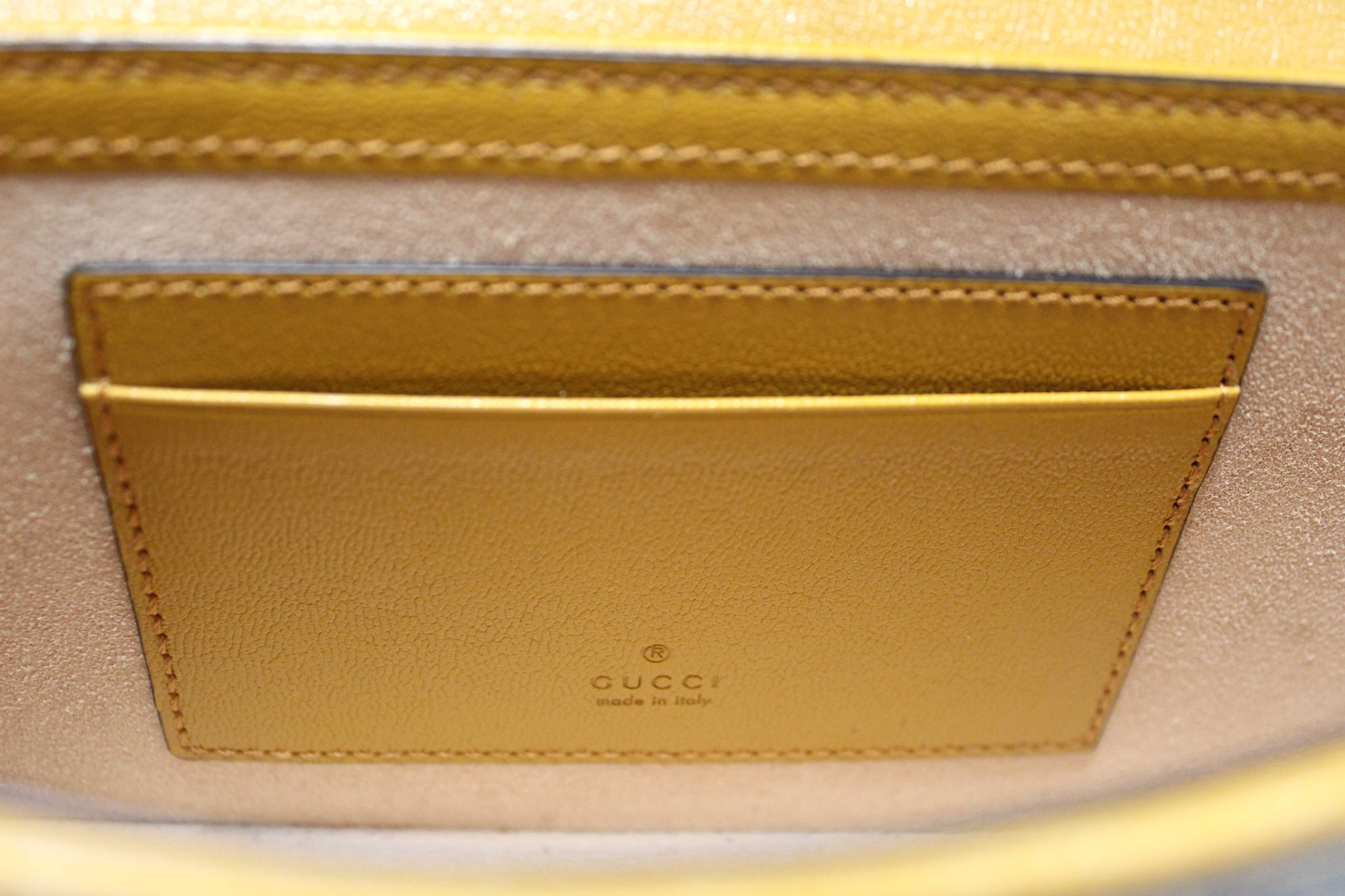 Authentic Gucci GG Supreme Canvas Mini Padlock Top Handle Crossbody Bag 652683