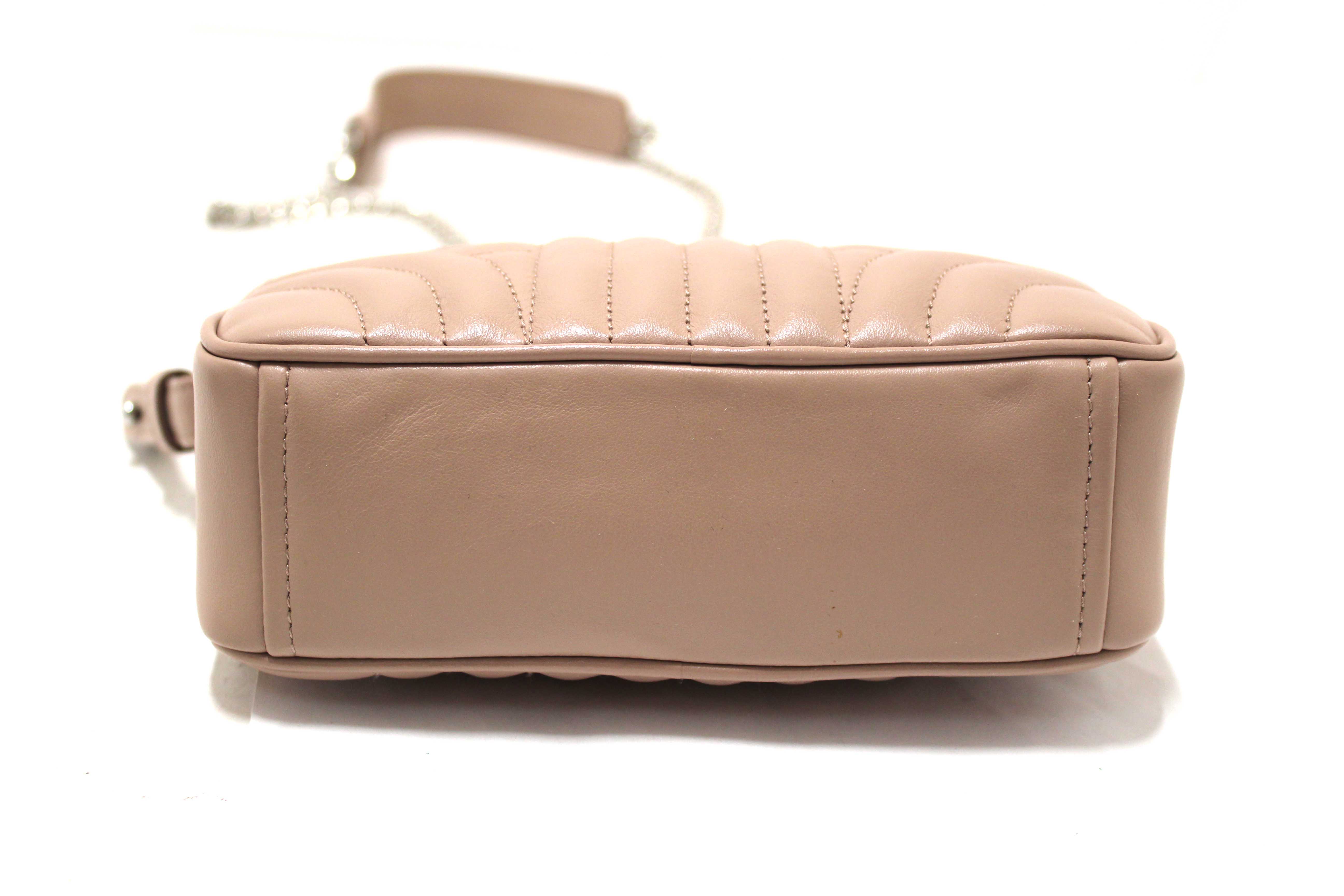 Authentic Prada Camera Diagramme Mini Pink Quilted Crossbody Bag