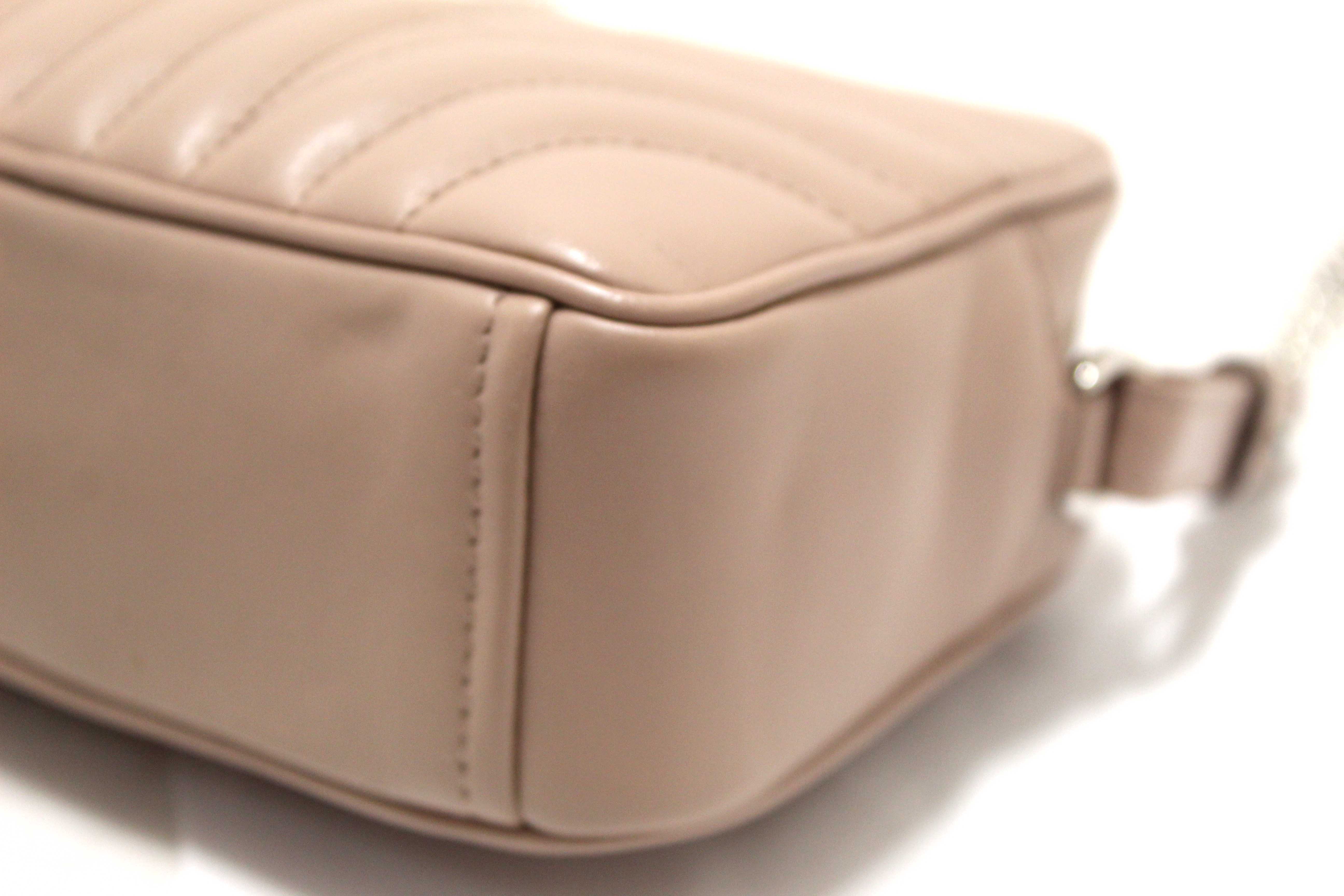 Authentic Prada Camera Diagramme Mini Pink Quilted Crossbody Bag