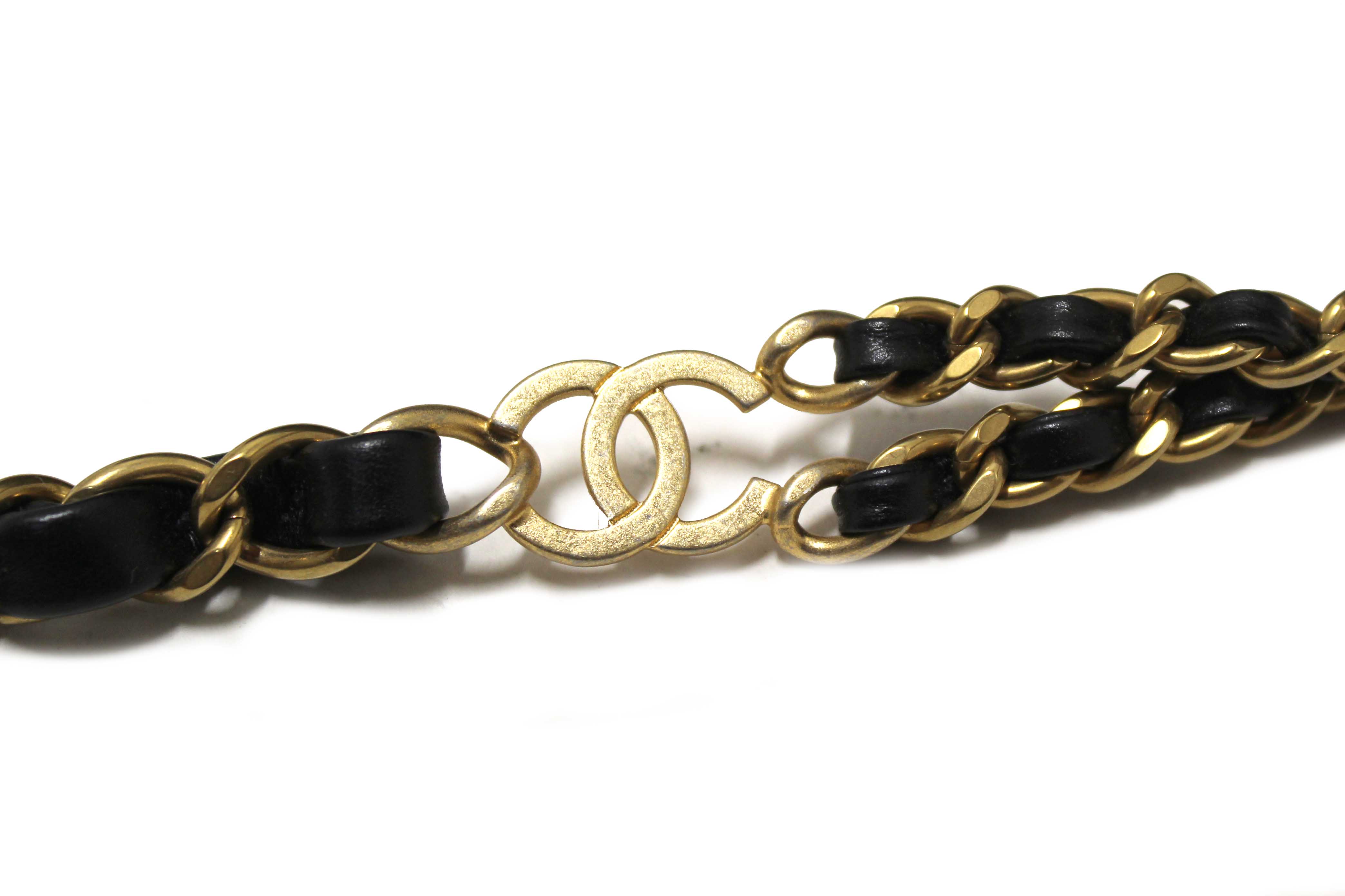 Authentic Chanel Black Chanel 22 Calfskin Leather Drawstring Chain Backpack