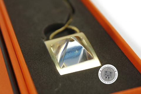 Hermes Circe Saint-louis Crystal Pendant Gold Plated Metal Necklace Ghw