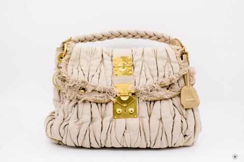MIU MIU Miu Miu RR1300 2ADY Lino Matelasse Sacca Con Pattina(coffer) C | Italystation.com - Shop Now at italystation.com