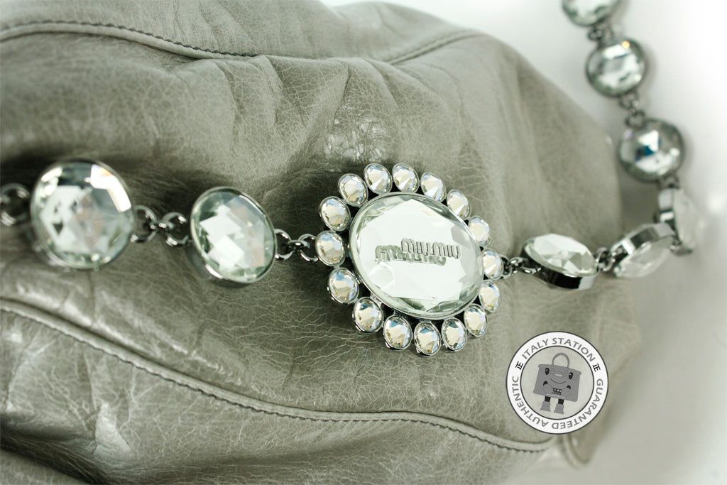 MIU MIU Miu Miu RN0819 US0 Vitello Shine Shopping Nube / F0424 Calfski | Italystation.com - Shop Now at italystation.com