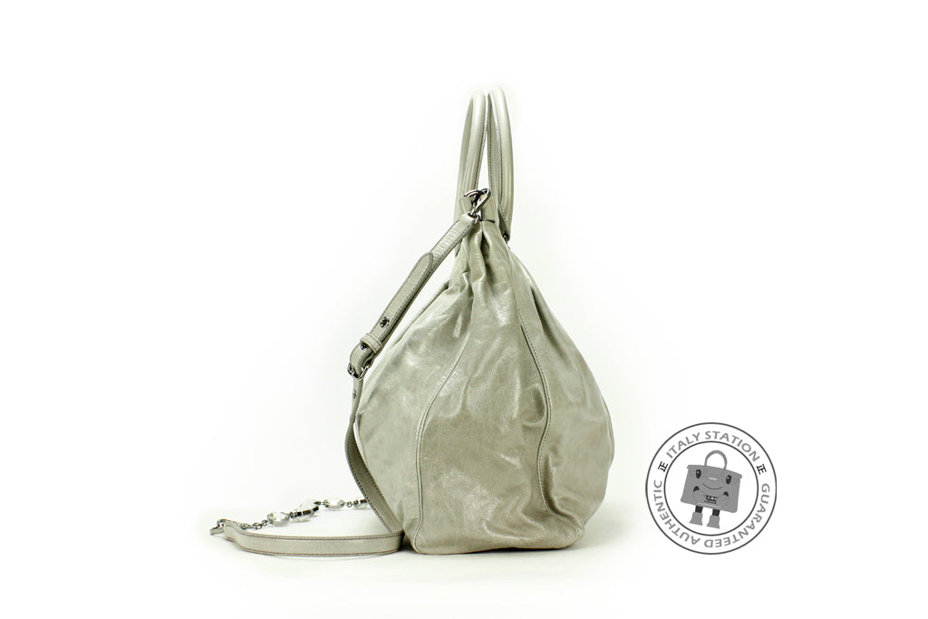 MIU MIU Miu Miu RN0819 US0 Vitello Shine Shopping Nube / F0424 Calfski | Italystation.com - Shop Now at italystation.com