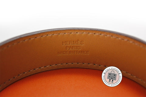 Hermes Astral Grey Leather M Bracelet