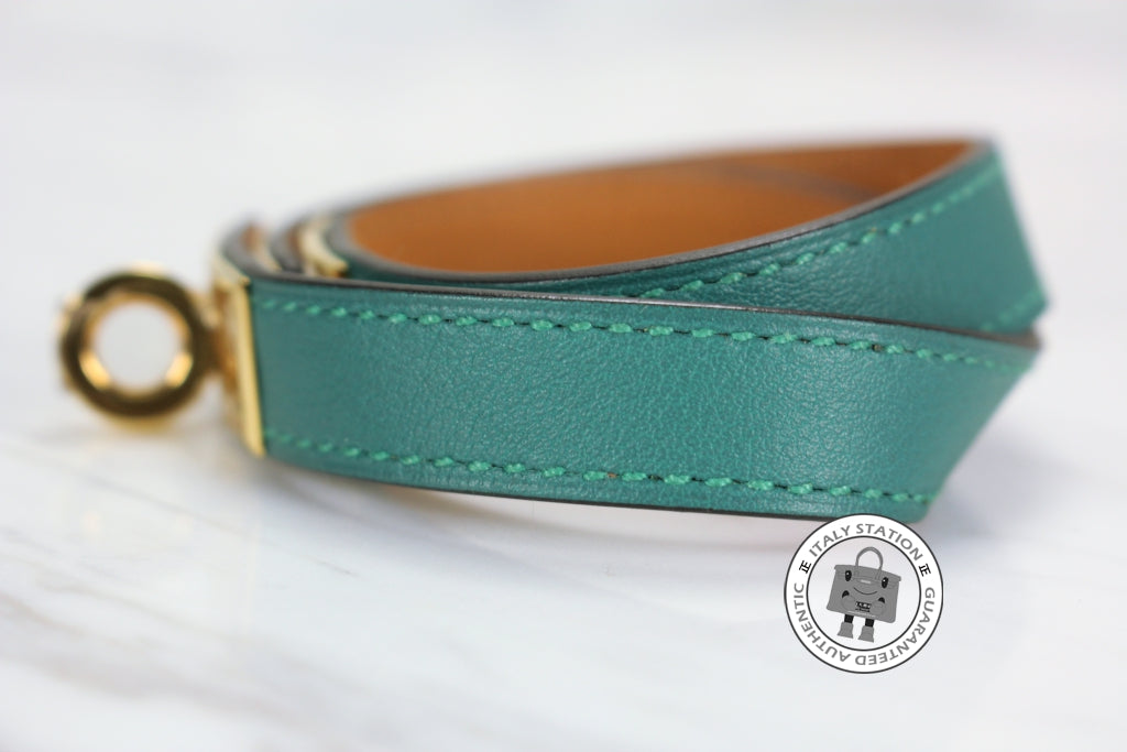HERMES Hermes Kelly Double Tour Malachite / CCZ6 Swift Medium Bracelet | Italystation.com - Shop Now at italystation.com