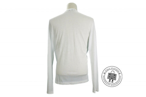 Hermes 437305HA Cheval Ombre Coton Manches Longues Blanc / 90 Cotton L T-shirts