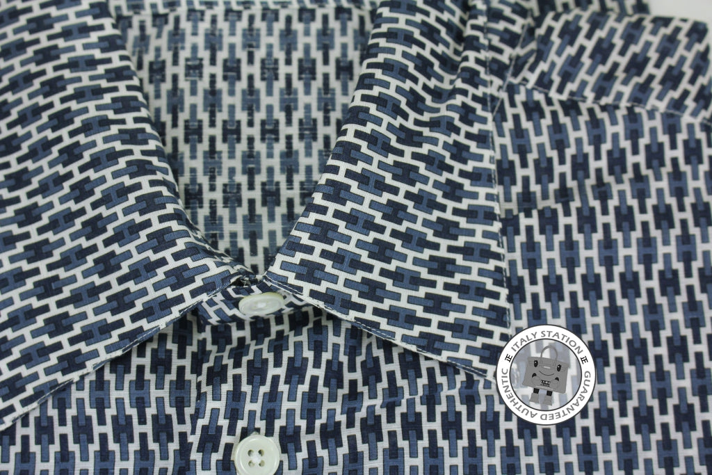 HERMES Hermes 436225HB Chem Ajustee Imprimee Etriers EN Cavale Marine  | Italystation.com - Shop Now at italystation.com