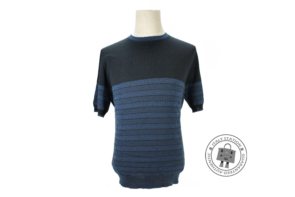 HERMES Hermes 437425HA Marine / 01 Cotton XL T-shirts | Italystation.com - Shop Now at italystation.com