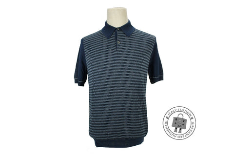 HERMES Hermes 437370HA Polo Manches Courtes Ocean / 07 Cotton L Polo S | Italystation.com - Shop Now at italystation.com