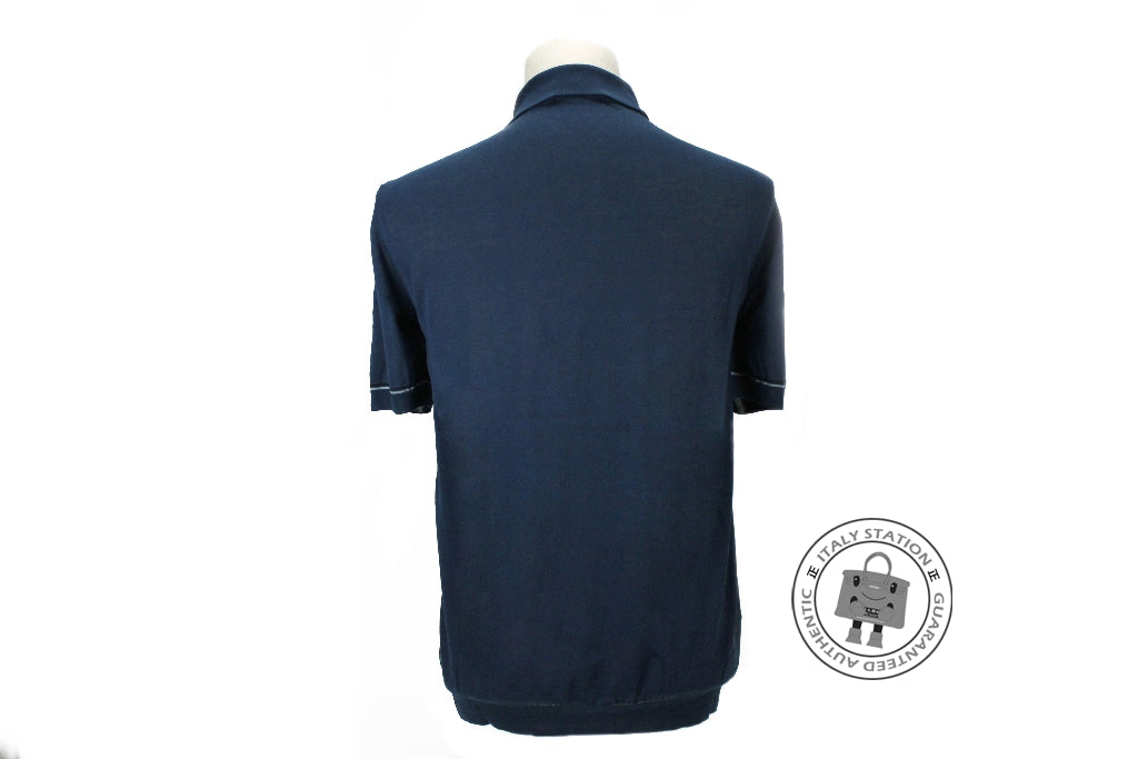 HERMES Hermes 437370HA Polo Manches Courtes Ocean / 07 Cotton L Polo S | Italystation.com - Shop Now at italystation.com