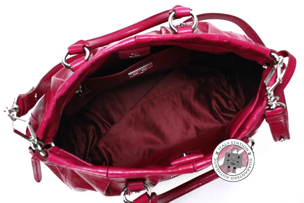 MIU MIU Miu Miu RT0383 X72 Vitello Lux  Bauletto Aperto Fuxia / F0029  | Italystation.com - Shop Now at italystation.com