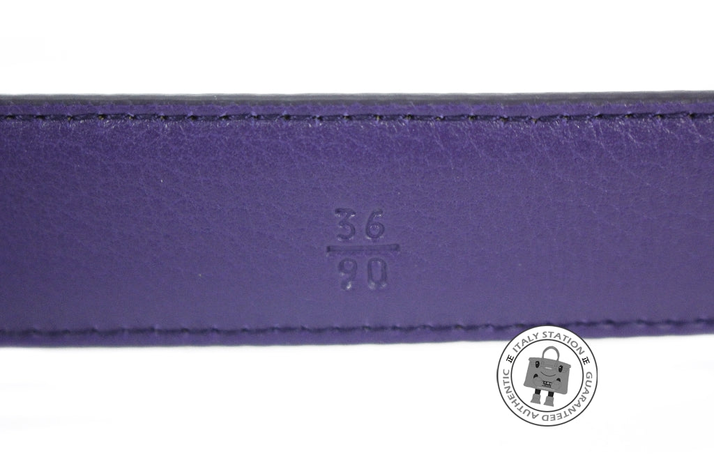 PRADA Prada 1C5718 053  Saffiano Cinture Fibbia Oro 2.5 CM Viola / F00 | Italystation.com - Shop Now at italystation.com