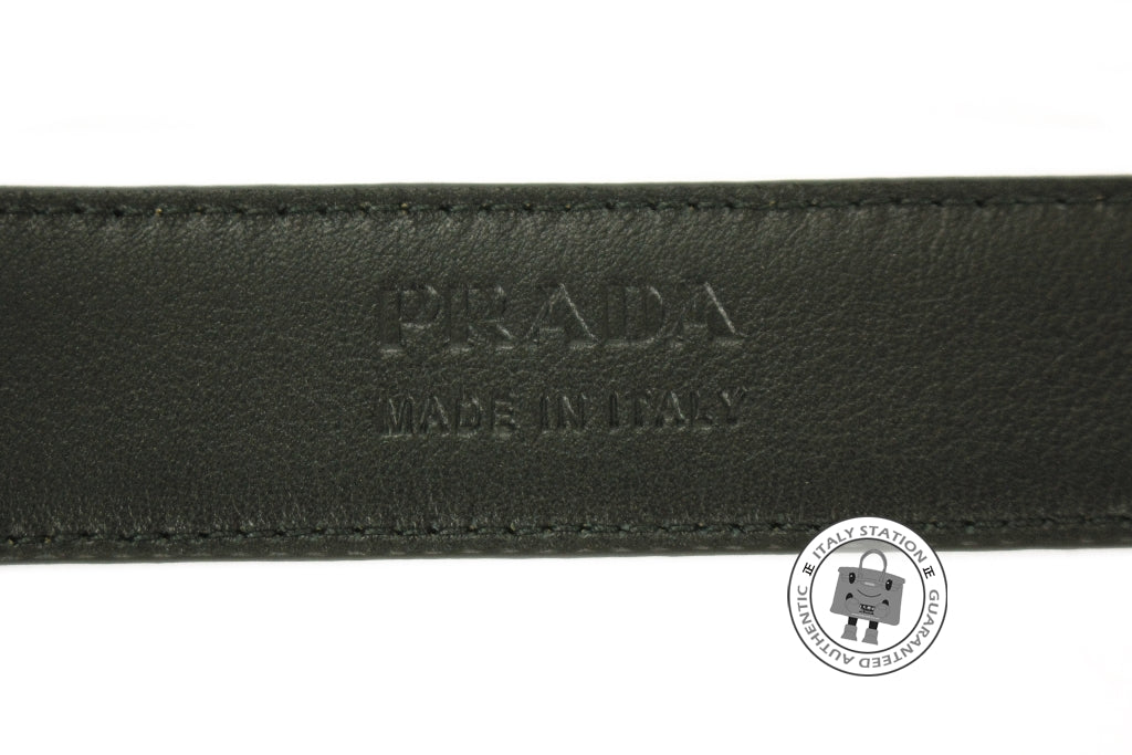 PRADA Prada 1C5718 053  Saffiano Cinture Fibbia Oro 2.5 CM Nero / F0S9 | Italystation.com - Shop Now at italystation.com