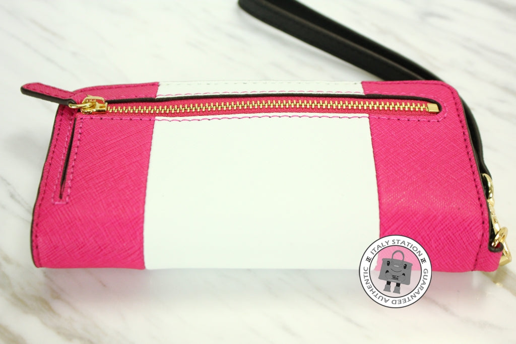 MICHAEL KORS Michael Kors 32T4GJTZ1L JS Trvl Cntr Stripe Rasp+wht+blk  | Italystation.com - Shop Now at italystation.com