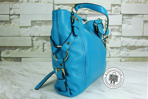 Michael Kors 35F3GTRE3L Tristan Summer Blue Calfskin Large Tote Bag Ghw