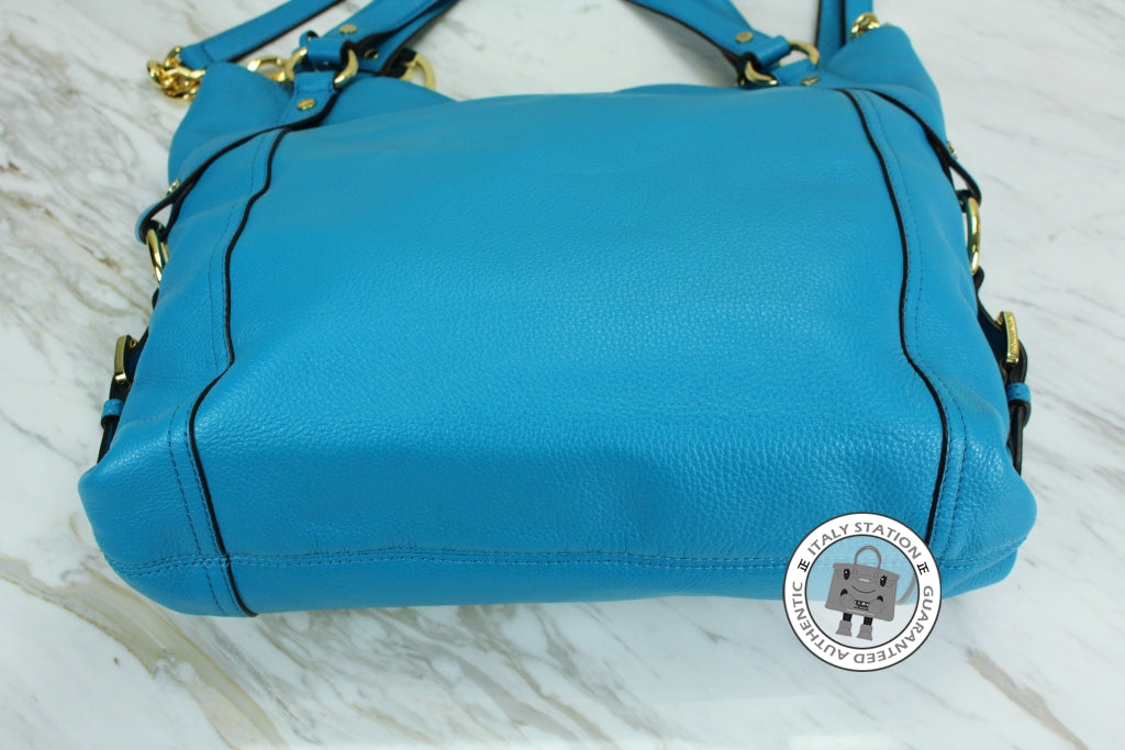 MICHAEL KORS Michael Kors 35F3GTRE3L Tristan Summer Blue Calfskin Larg | Italystation.com - Shop Now at italystation.com