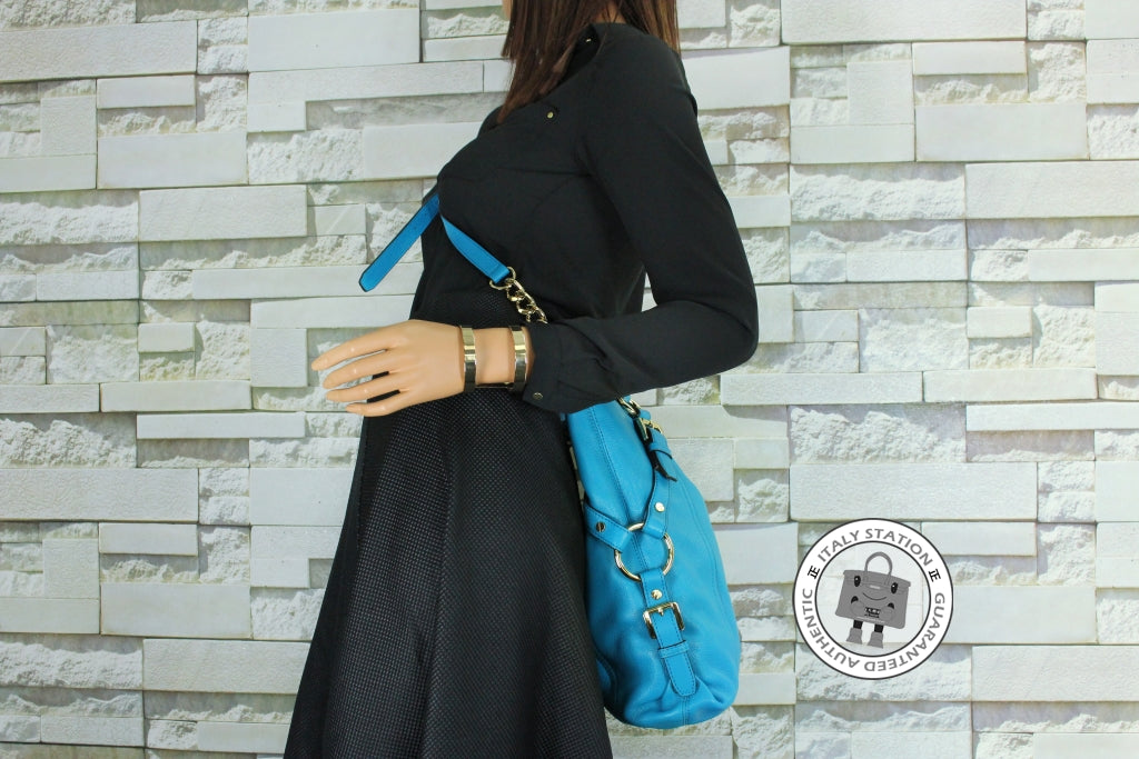 MICHAEL KORS Michael Kors 35F3GTRE3L Tristan Summer Blue Calfskin Larg | Italystation.com - Shop Now at italystation.com