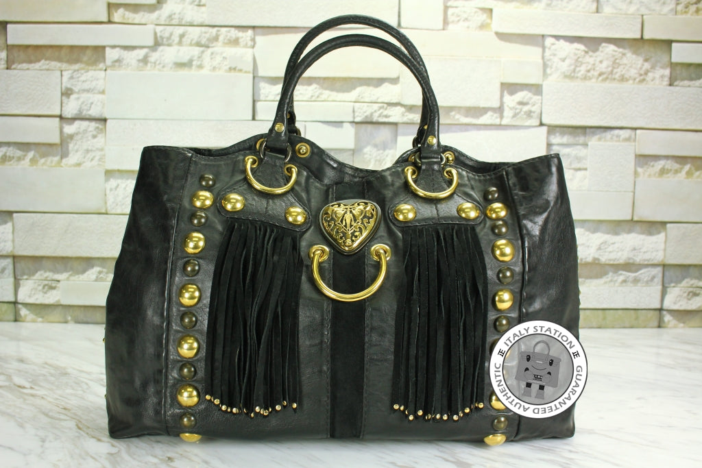 GUCCI Gucci 207301 Black Leather Tote Bag Ghw | Italystation.com - Shop Now at italystation.com