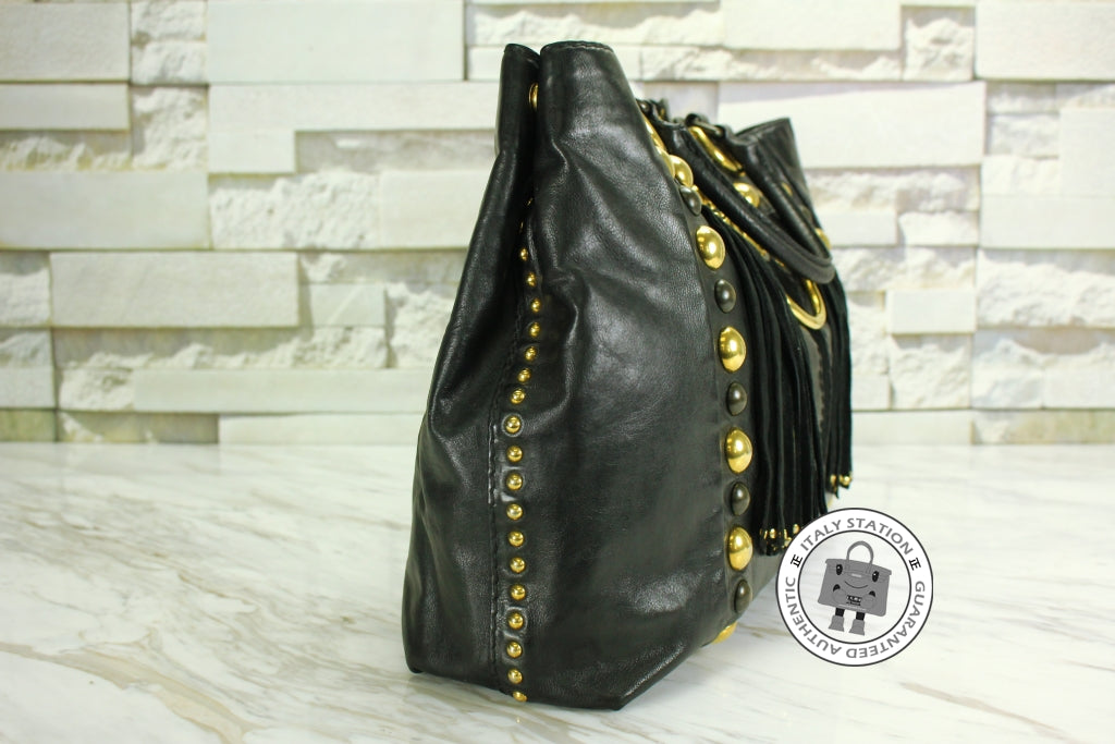 GUCCI Gucci 207301 Black Leather Tote Bag Ghw | Italystation.com - Shop Now at italystation.com
