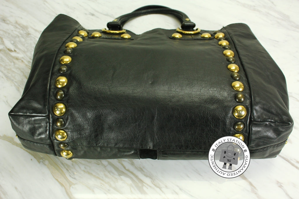 GUCCI Gucci 207301 Black Leather Tote Bag Ghw | Italystation.com - Shop Now at italystation.com