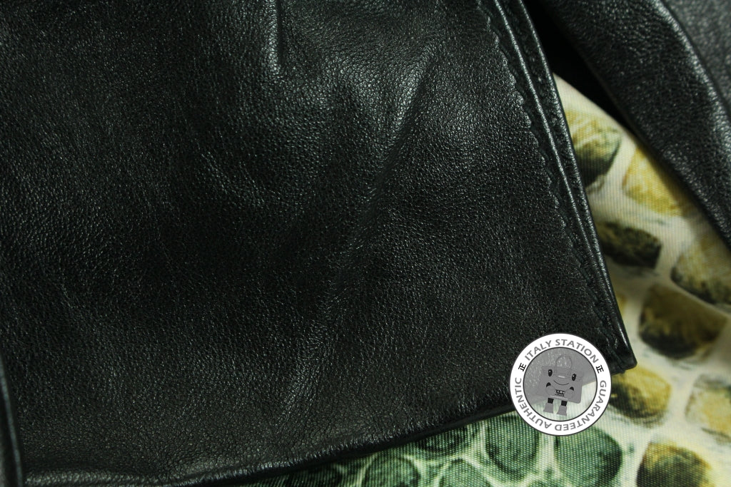 PRADA Prada Snake Print Black Canvas Tote Bag Ghw | Italystation.com - Shop Now at italystation.com