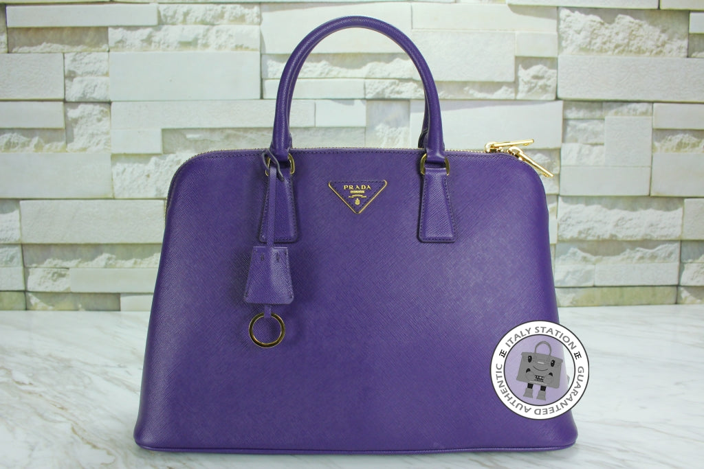 PRADA Prada BL0812 Nzv  Saffiano TO Handle Bag Viola / F0030  Calfskin | Italystation.com - Shop Now at italystation.com