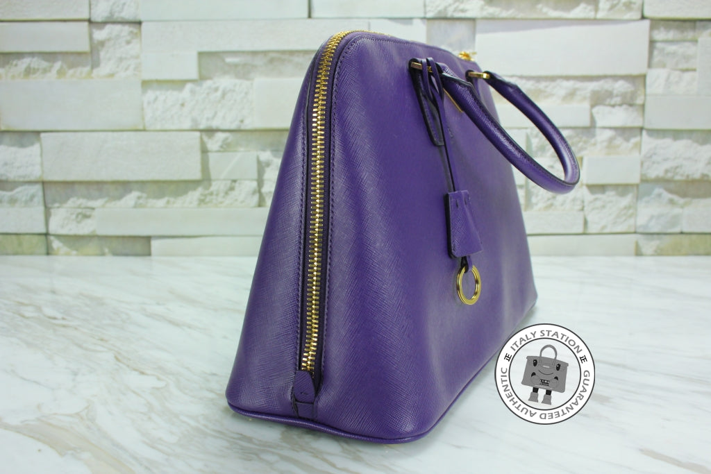 PRADA Prada BL0812 Nzv  Saffiano TO Handle Bag Viola / F0030  Calfskin | Italystation.com - Shop Now at italystation.com