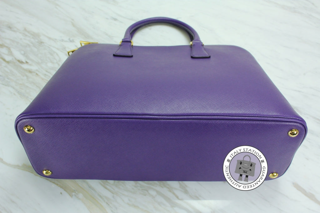 PRADA Prada BL0812 Nzv  Saffiano TO Handle Bag Viola / F0030  Calfskin | Italystation.com - Shop Now at italystation.com