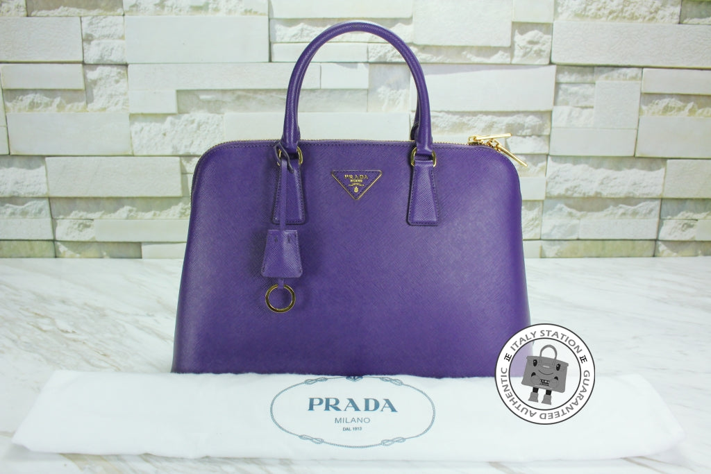 PRADA Prada BL0812 Nzv  Saffiano TO Handle Bag Viola / F0030  Calfskin | Italystation.com - Shop Now at italystation.com