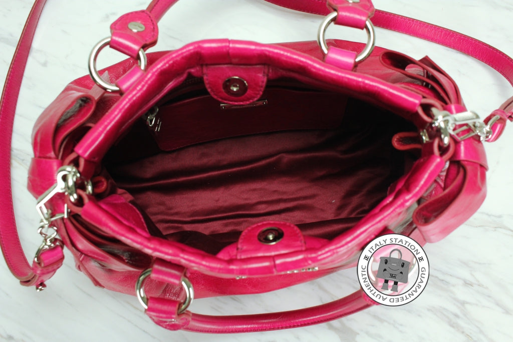 MIU MIU Miu Miu RNN955 X72 Vitello Lux  Bauletto Aperto F0029 / Fuxia  | Italystation.com - Shop Now at italystation.com