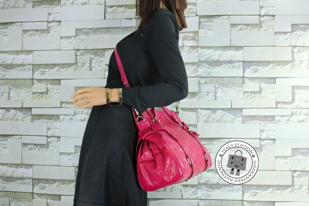 MIU MIU Miu Miu RT0365 X72 Vitello Lux  Bauletto Fuxia / F0029  Calfsk | Italystation.com - Shop Now at italystation.com