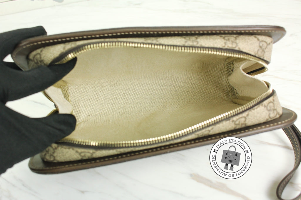 GUCCI Gucci 201755 Kgdhg Brown / 9643 Guccissima Clutch Ghw | Italystation.com - Shop Now at italystation.com