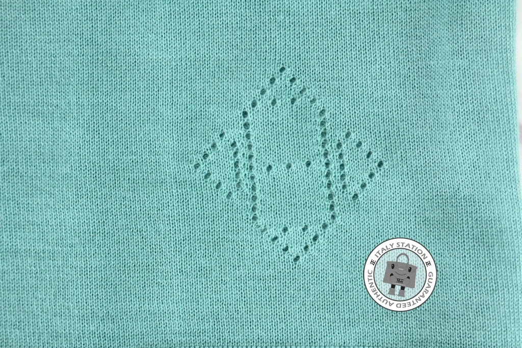 HERMES Hermes 002701D3 Short Long Sleeved Vert D Eau Clair / L0 Cashme | Italystation.com - Shop Now at italystation.com