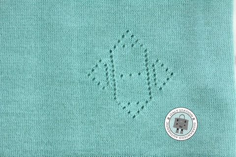 Hermes 002701D3 Short Long Sleeved Vert D Eau Clair / L0 Cashmere 36 Cardigan