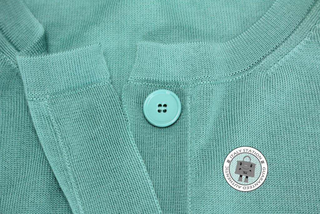 HERMES Hermes 002701D3 Short Long Sleeved Vert D Eau Clair / L0 Cashme | Italystation.com - Shop Now at italystation.com