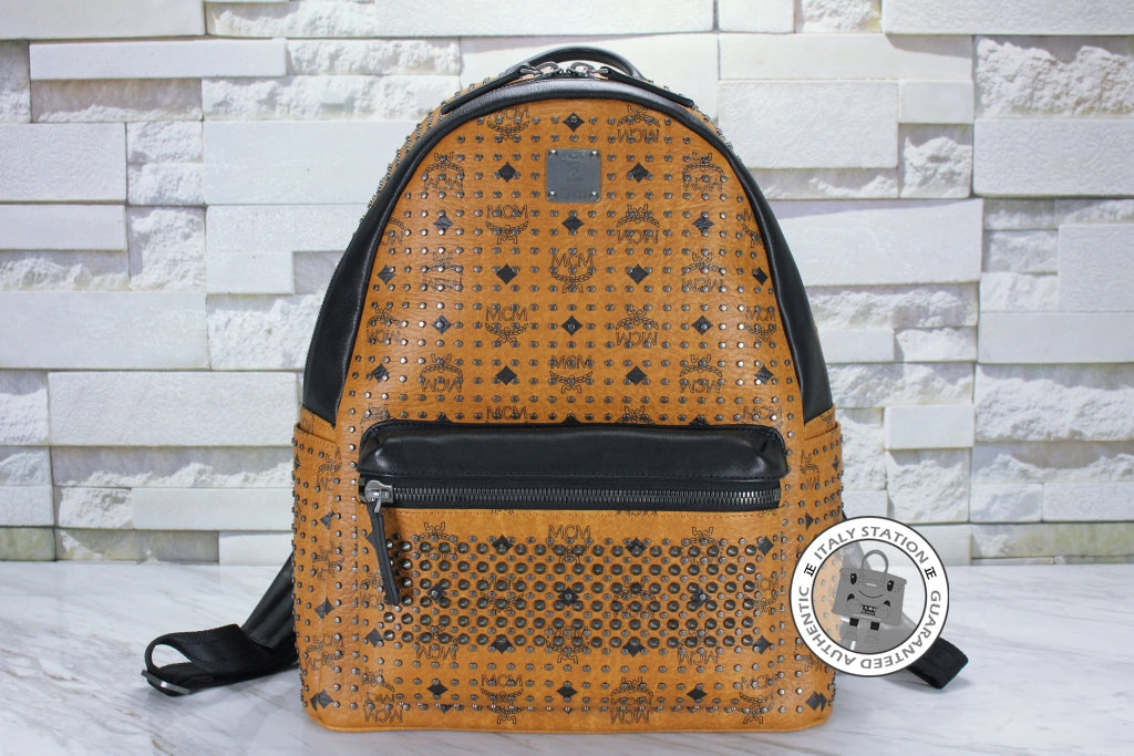 MCM Mcm Mmk 5SVE95  Stark Special  Cognac / CO001  Pvc Backpacks Ghw | Italystation.com - Shop Now at italystation.com