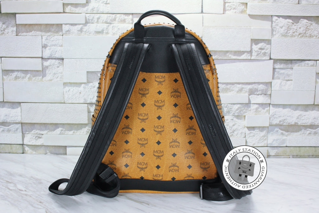 MCM Mcm Mmk 5SVE95  Stark Special  Cognac / CO001  Pvc Backpacks Ghw | Italystation.com - Shop Now at italystation.com