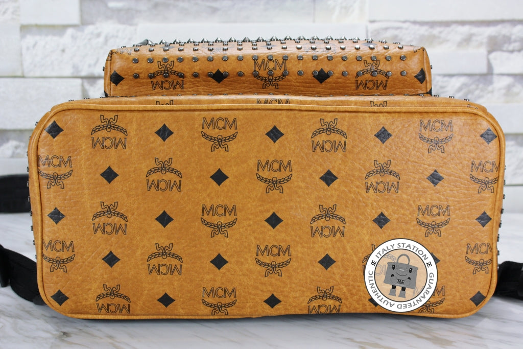 MCM Mcm Mmk 5SVE95  Stark Special  Cognac / CO001  Pvc Backpacks Ghw | Italystation.com - Shop Now at italystation.com