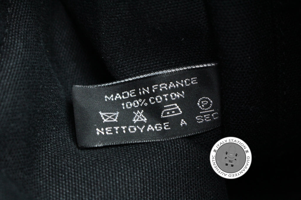 HERMES Hermes Herline Black Canvas Small Tote Bag Phw | Italystation.com - Shop Now at italystation.com