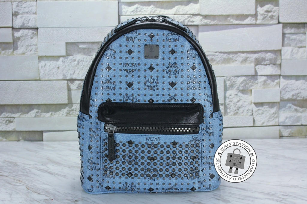 MCM Mcm Mmk 5SVE96 Stark Special Denim / LE001  Pvc Small Backpacks Sh | Italystation.com - Shop Now at italystation.com