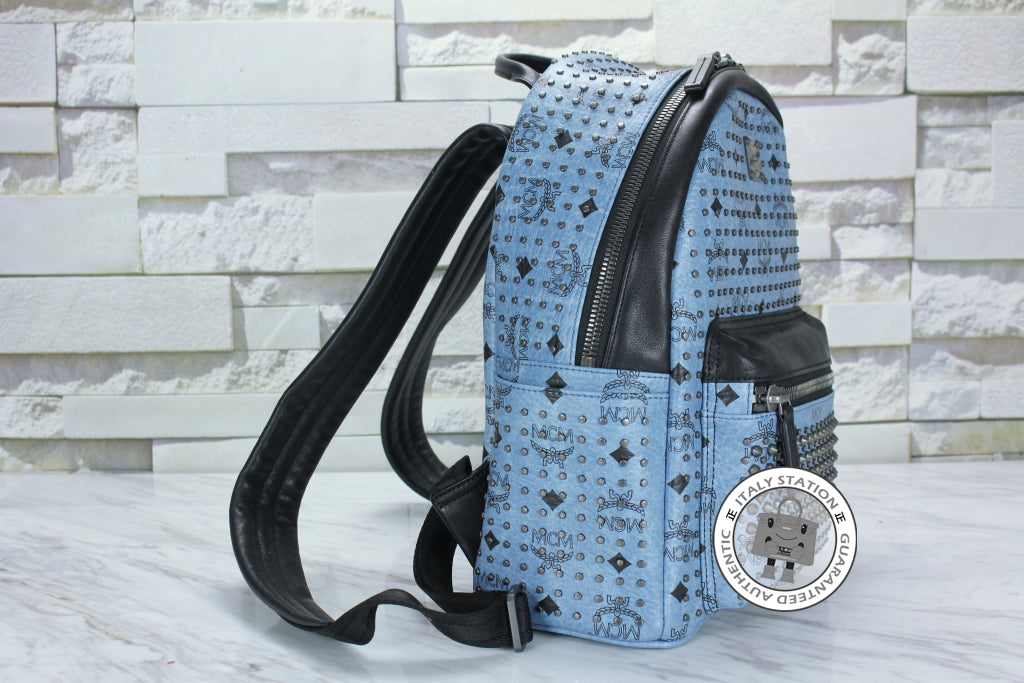 MCM Mcm Mmk 5SVE96 Stark Special Denim / LE001  Pvc Small Backpacks Sh | Italystation.com - Shop Now at italystation.com