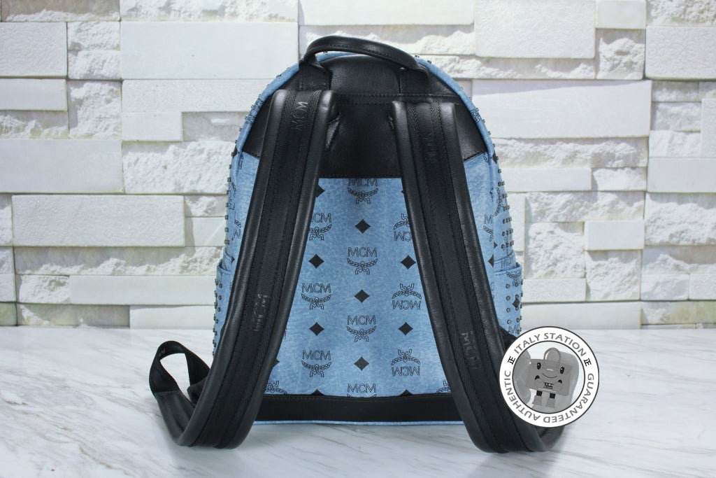 MCM Mcm Mmk 5SVE96 Stark Special Denim / LE001  Pvc Small Backpacks Sh | Italystation.com - Shop Now at italystation.com