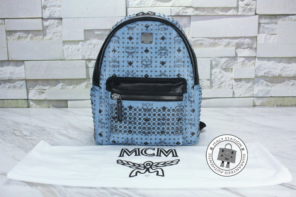 MCM Mcm Mmk 5SVE96 Stark Special Denim / LE001  Pvc Small Backpacks Sh | Italystation.com - Shop Now at italystation.com