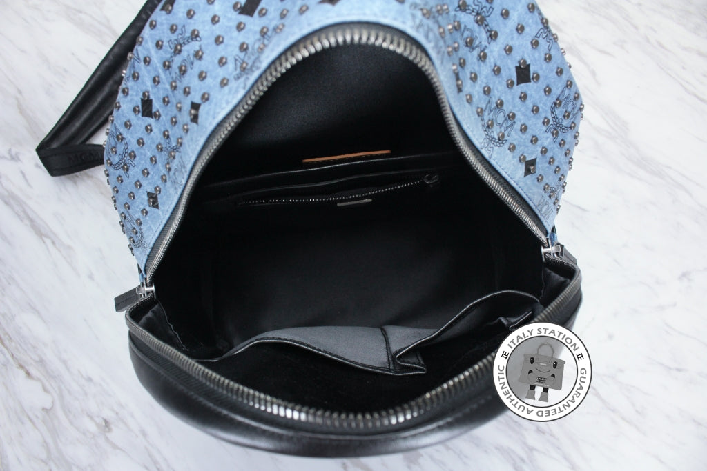MCM Mcm Mmk 5SVE96 Stark Special Denim / LE001  Pvc Small Backpacks Sh | Italystation.com - Shop Now at italystation.com