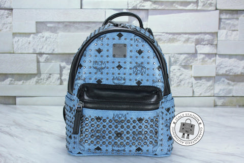 MCM Mcm Mmk 5SVE97 Stark Special Denim / LE001  Pvc Mini Backpacks Shw | Italystation.com - Shop Now at italystation.com