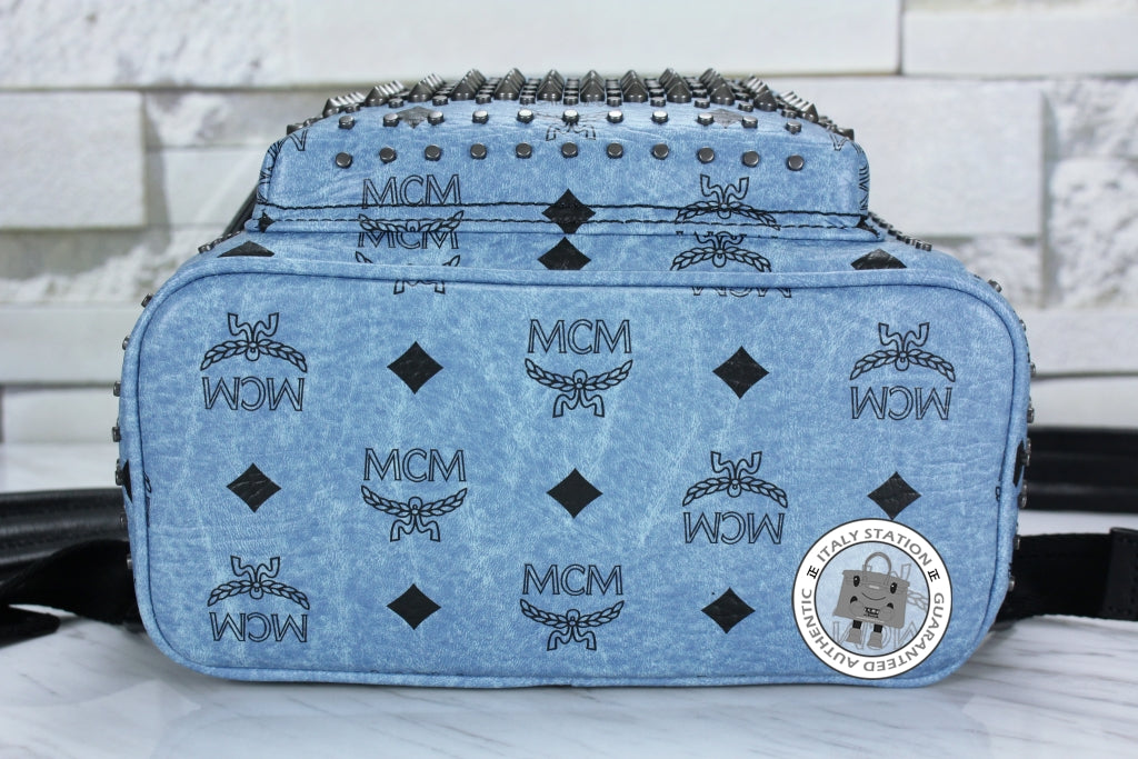 MCM Mcm Mmk 5SVE97 Stark Special Denim / LE001  Pvc Mini Backpacks Shw | Italystation.com - Shop Now at italystation.com