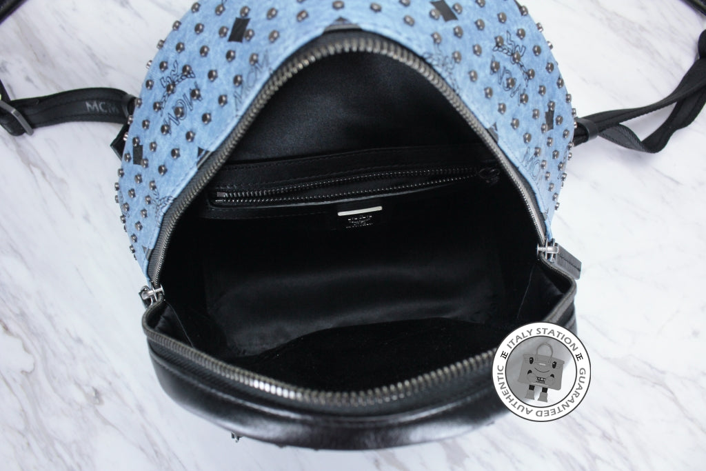 MCM Mcm Mmk 5SVE97 Stark Special Denim / LE001  Pvc Mini Backpacks Shw | Italystation.com - Shop Now at italystation.com