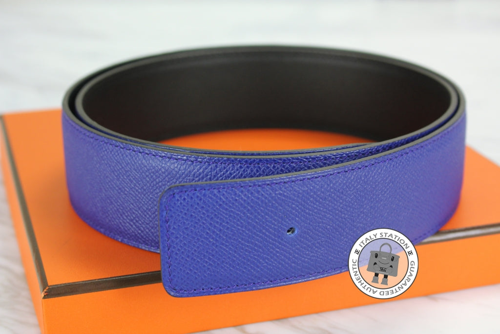 HERMES Hermes Reversible  42 MM Bleu Electrique+black Epsom 95 Belts | Italystation.com - Shop Now at italystation.com