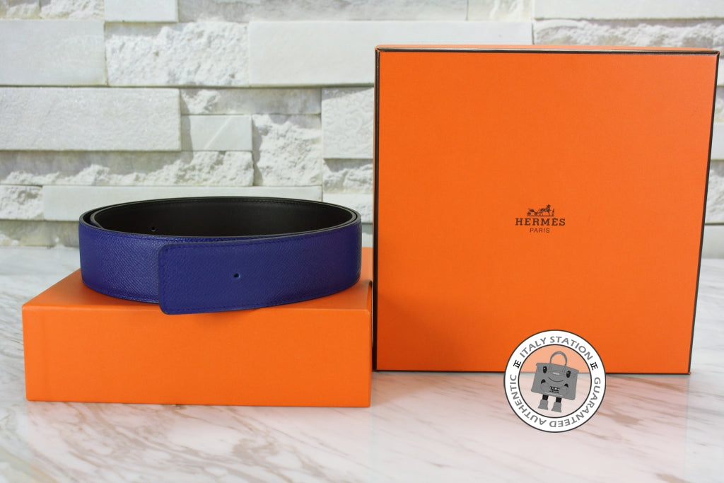 HERMES Hermes Reversible  42 MM Bleu Electrique+black Epsom 95 Belts | Italystation.com - Shop Now at italystation.com